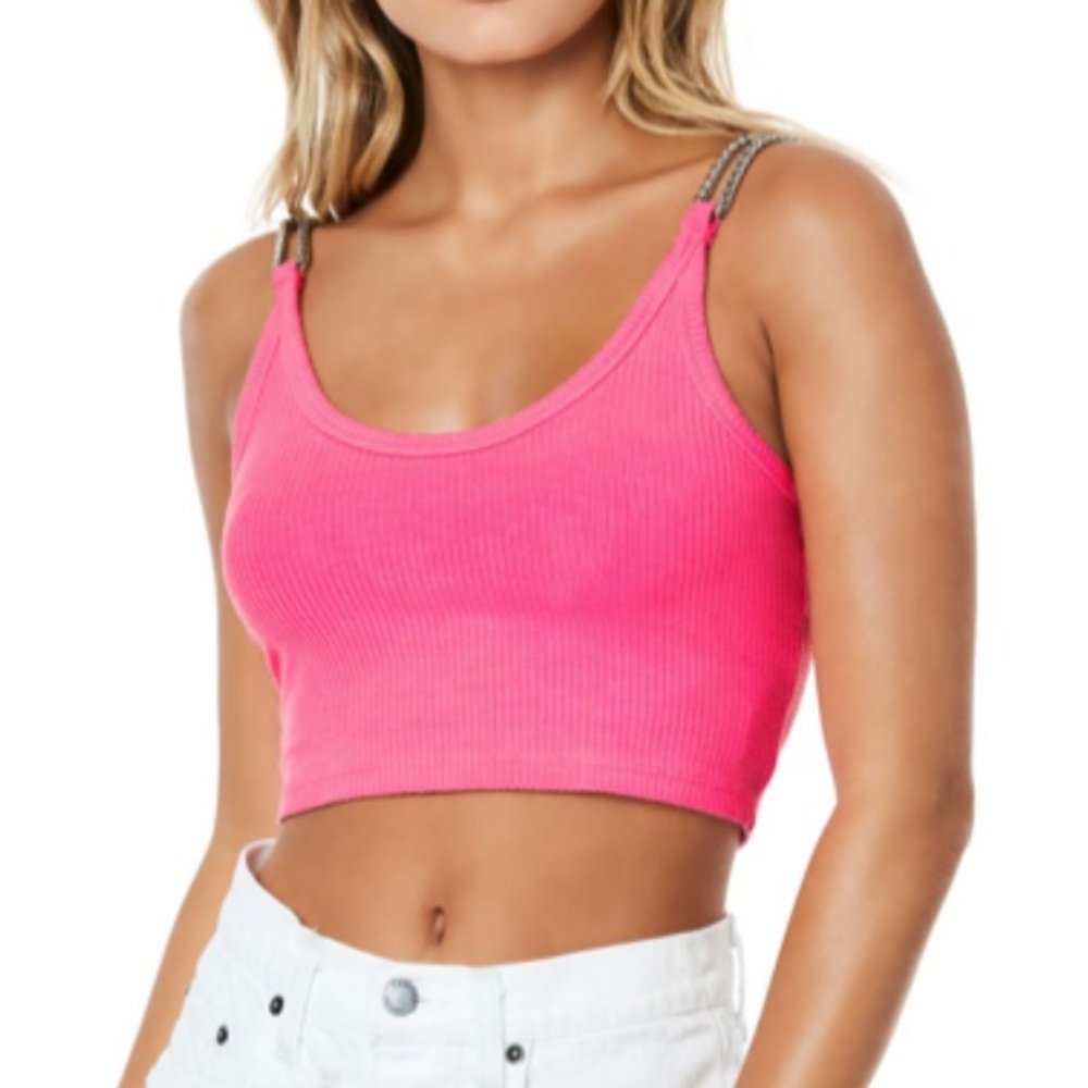 LF brand new hot pink chain top